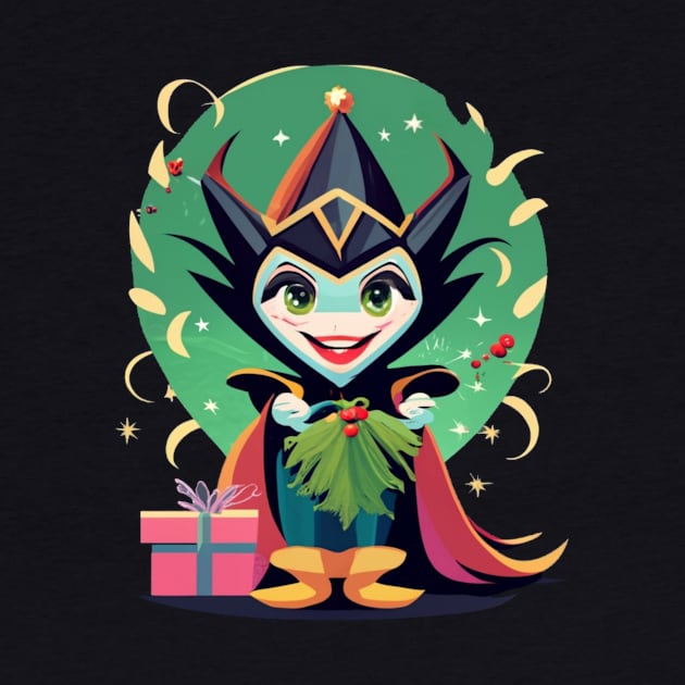 Christmas Super Hero Bad Witch Stylized Cartoon. by joolsd1@gmail.com